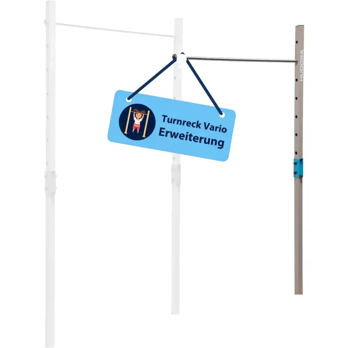 HUDORA Vario Gymnastics Bar Extension Double Bar, Fitness Equipment Blue/Beige