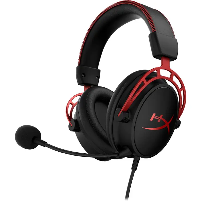 HyperX Cloud Alpha - Wired Gaming Headset (Black-Red), 13-27000 Hz, 298g, Red