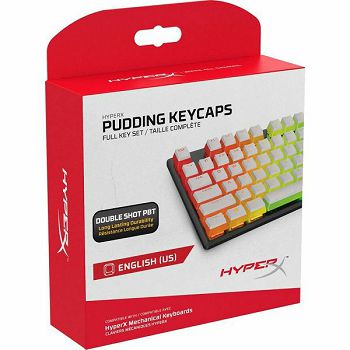 HyperX Pudding Keycaps Full Key Set (White PBT) 