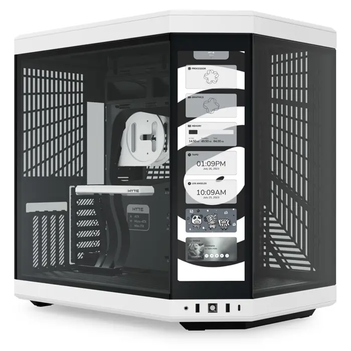 Hyte Y70 Midi Tower Touch - schwarz/weiß-CS-HYTE-Y70-BW-L