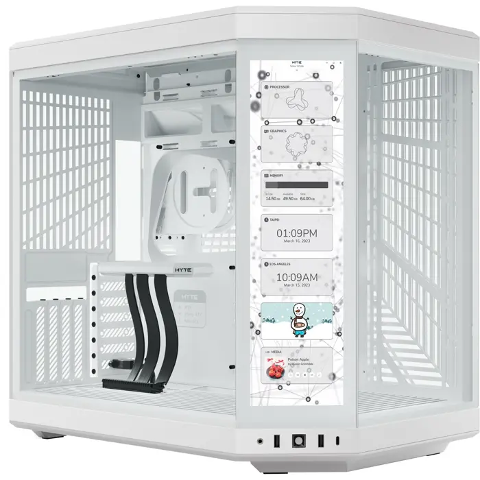 HYTE Y70 Touch Infinite , Tower case (white, Tempered Glass x 2)
