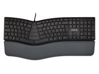 Tipkovnica Cherry KC 4500 ERGO, črna, USB, UK SLO g. - JK-4500GB-2