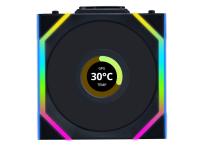 Ventilator za ohišje Lian Li UNI FAN SL Wireless LCD 120 ARGB PWM 120mm, črn - 12SLLCD1W1B