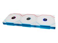 Ventilator za ohišje Lian Li UNI FAN TL Wireless LCD 120 Reverse Blade ARGB PWM 120mm, 3 Pack + Kontroler, bel - 12RTLLCD1W3W
