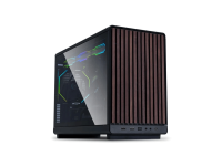 Računalniško ohišje Lian Li DAN Cases A3 Wood, kaljeno steklo, Micro-ATX, črno - A3X-WDG