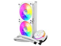 Komplet za tekočinsko hlajenje AIO Liquid Cooler Cooler Master MasterLiquid PL240 Flux, 240mm, ARGB, bel - MLY-D24M-A23PZ-RW