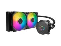 Komplet za tekočinsko hlajenje  AIO Liquid Cooler MasterLiquid 240L Core, 240mm, ARGB, Cooler Master, črn - MLW-D24M-A18PZ-R1