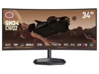 Monitor 34'' (87 cm) UWQHD VA 180Hz, HDR400, Ukrivljen, 2xHDMI, DisplayPort, USB-C DP Alt, zvočniki, Cooler Master GM34-CWQ2 - CMI-GM34-CWQ2-EK