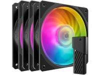 Ventilator za ohišje Cooler Master Mobius 120P ARGB PWM 120mm, 3 Pack + kontroler, črn - MFZ-M2DN-243P2-R1