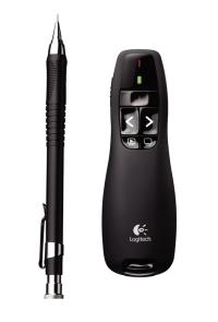 Presenter Logitech R400, brezžičen, USB, rdeč laser - 910-001356