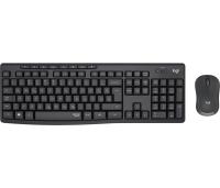 Tipkovnica in miška Logitech MK295 Silent Wireless Combo, grafitna barva, SLO - 920-009809