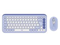 Tipkovnica in miška Logitech POP Icon Combo, Bluetooth, vijolična, SLO g. - 920-013078
