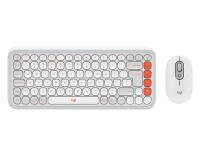Tipkovnica in miška Logitech POP Icon Combo, Bluetooth, bela, SLO g. - 920-013141