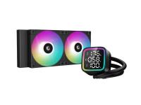 Komplet za tekočinsko hlajenje AIO Liquid Cooler DeepCool LD240, 240mm, LCD, RGB, črn - R-LD240-BKMSN-G-1