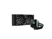 Komplet za tekočinsko hlajenje AIO Liquid Cooler DeepCool MYSTIQUE 240, 240mm, LCD, črn - R-LX550-BKDSNC-G-1