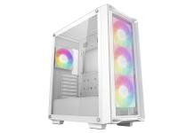 Računalniško ohišje DeepCool CC560 MESH V2, ATX, Midi-Tower, ARGB, Kaljeno steklo, belo - R-CC560-WHAMA4-G-2