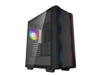 Računalniško ohišje DeepCool CC560 ARGB V2, ATX, RGB, kaljeno steklo, črno - R-CC560-BKTAA4-G-2