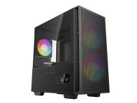 Računalniško ohišje DeepCool CH360 Digital, Micro-ATX, ARGB, LCD, kaljeno steklo, črno - R-CH360-BKAPE3D-G-1