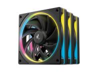 Ventilator za ohišje DeepCool FL12 SE 3-IN-1 ARGB PWM 120mm, 3 Pack, črn - R-FL12SE-BKAPN3-G