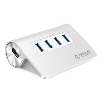 USB hub s 4 vhodi, USB 3.0, brušen aluminij, ORICO M3H4-V1-SV - M3H4-V1-SV