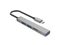 Priključna postaja USB-C 4 v 1, 1x USB 3.0, 2x USB 2.0, TF, 0.15m, ALU siva, ORICO AH-12F - AH-12F-GY-BP