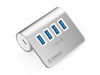 USB-C hub s 4 vhodi, 4x USB-A 3.2 Gen1, 5Gbps, ALU, ORICO M3U4-05 - M3U4-05-SV-BP