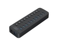 USB hub z 10 vhodi USB 3.0, s stikali, zunanje napajanje, črno, ORICO CT2U3-10AB - CT2U3-10AB-EU-BK-BP