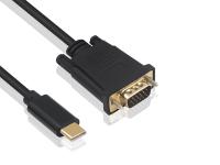 Kabel USB-C v VGA, 1080p 60Hz, 1.8m, Ewent EC1052 - EC1052