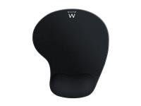 Podloga za miško Ewent Gel, z naslonom, črna - EW3181