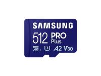 Spominska kartica Samsung PRO Plus micro SDXC, 512GB, 180MB/s, U3, V30, A2, UHS-I, z SD adapterjem - MB-MD512SA/EU