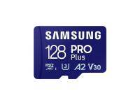 Spominska kartica Samsung PRO Plus micro SDXC, 128GB, 180MB/s, U3, V30, A2, UHS-I, z SD adapterjem - MB-MD128SA/EU