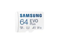 Spominska kartica Samsung EVO Plus, micro SDXC, 64GB, 160 MB/s, U1, V10, A1, UHS-I, z adapterjem - MB-MC64SA/EU