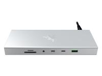 Priključna postaja USB-C Razer USB 4 Dock Mercury, 14 v 1, 5xUSB-A, 3xUSB-C, HDMI, DP,  RJ45, AUX, mSD/SD, srebrna - RC21-02280200-R3EK