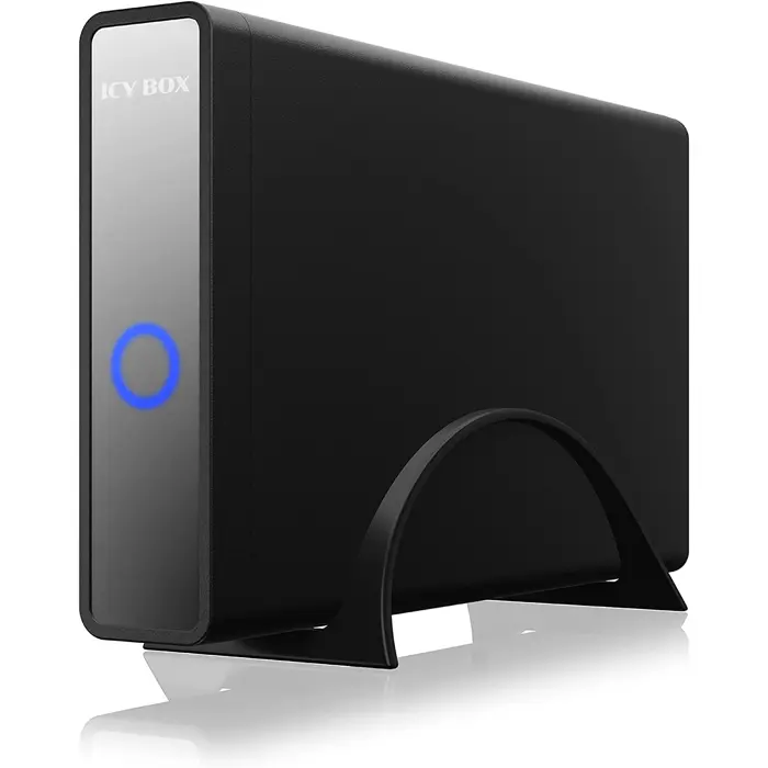 ICY BOX IB-382H-C31, drive housing (black, for 1x HDD/SSD with USB 3.2 (Gen 2) Type-C connector and USB hub)