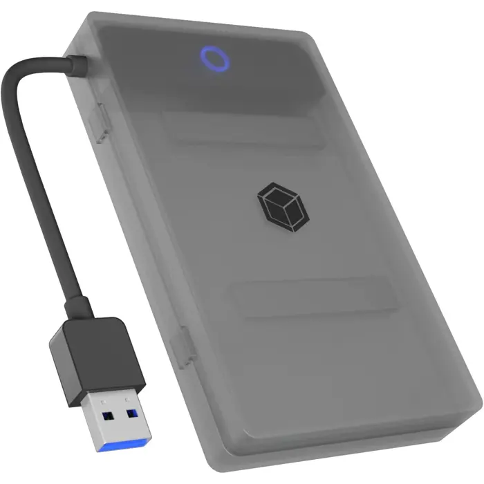 ICY BOX IB-AC603b-U3, adapter (anthracite/black, adapter for 1x HDD/SSD with plastic case)