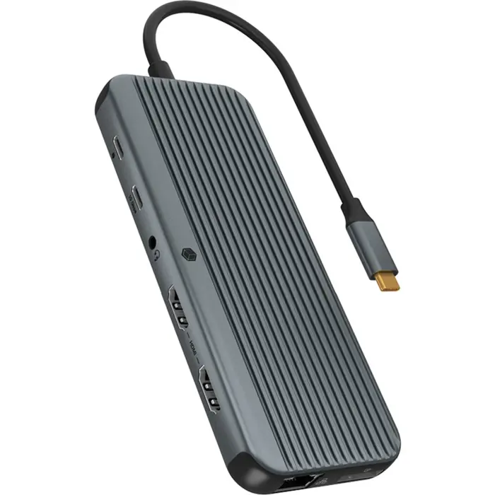 ICY BOX IB-DK4060-CPD, docking station (anthracite, USB-C, HDMI, DisplayPort, card reader, USB-A, Gigabit LAN)