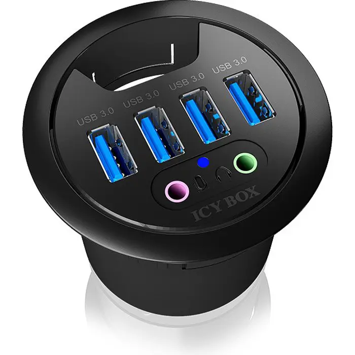 ICY BOX IB-HUB1403A DESK - USB 3.0 HUB 4x + Audio