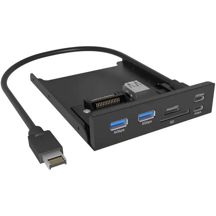 ICY BOX IB-HUB1419-i3, adapter black