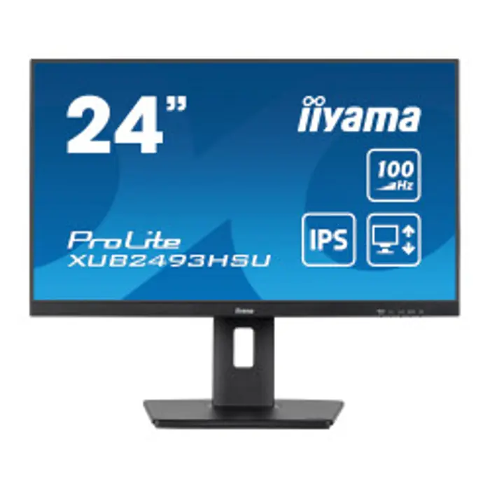 IIYAMA 24" XUB2493HSU-B7 1920x1080 IPS, 100Hz, 300cd, 1ms, 1xHDMI, 1xDP, 2xUSB-A, pivot+HAS, zvučnici