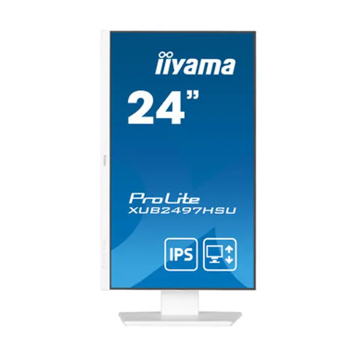 IIYAMA 24" XUB2497HSU-W2 FHD (1920x1080) IPS 16:9, Pivot, 100Hz, 300 cd/m2, 1300:1, 1ms, HDMIx1, DPx1, USBx2, zvucnici, bijeli