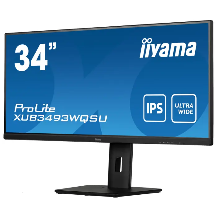 IIYAMA 34" XUB3493WQSU-B5 UWQHD (3440×1440) 21:9 ADS-IPS, 75Hz, 4ms, 400cd/m2, HDMI×2/DP, USB3.0×2, Pivot, PiP, zvučnici, crni