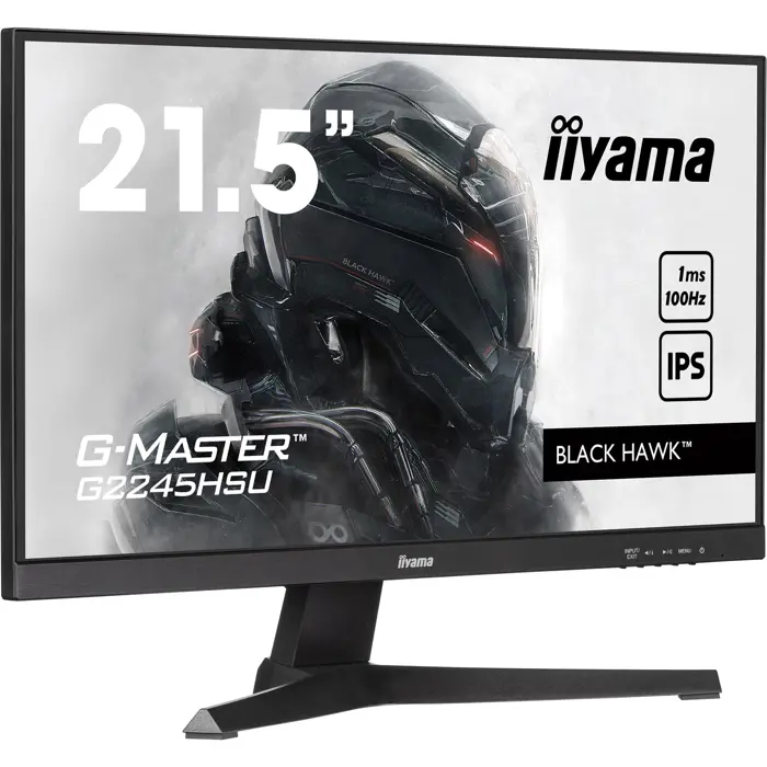 iiyama G-Master G2245HSU-B2, gaming monitor - 21.5 - black (matt), FullHD, IPS, Adaptive-Sync, 100Hz panel
