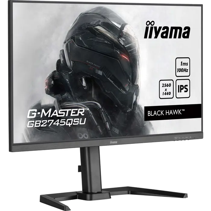 iiyama G-Master GB2745QSU-B2, gaming monitor - 27 - black (matt), QHD, IPS, USB hub, 100Hz panel