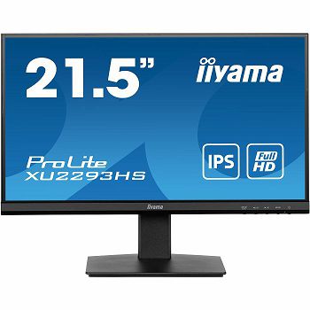IIYAMA Monitor LED XU2293HS-B5 21.5" IPS 1920 x 1080 @75Hz 250 cd/m² 1000:1 3ms HDMI DP HDCP Tilt 3y
