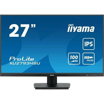 IIYAMA Monitor LED XU2793HSU-B6 27" IPS FHD, 100Hz,1ms, HDMI DP USB HUB Tilt