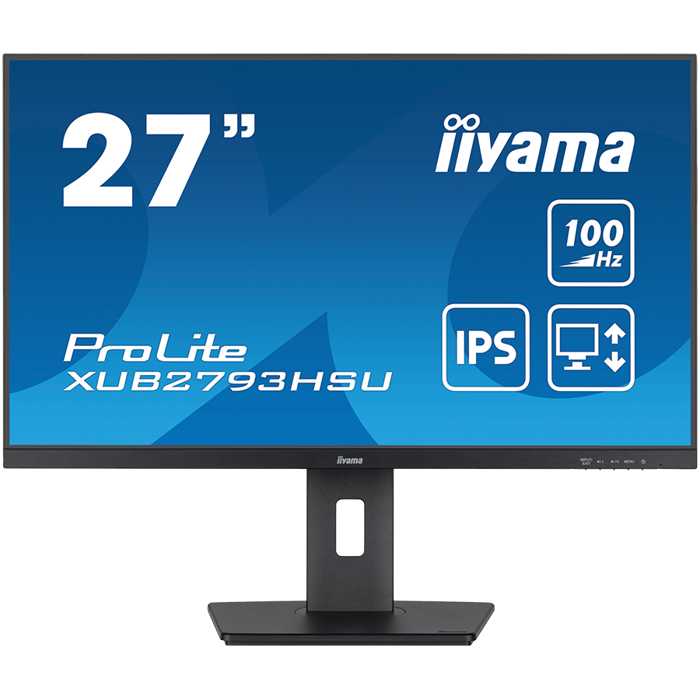 IIYAMA Monitor LED XUB2793HSU-B7 27" IPS 1920 x 1080 100Hz 16:9 300 cd/m 1ms 1300:1 HDMI DP USB HUB height, swivel, tilt, pivot (rotation both sides) 3y