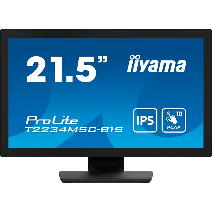 iiyama ProLite T2234MSC-B1S, LED monitor - 21.5 - black (matt), FullHD, IPS, VGA, HDMI, DisplayPort
