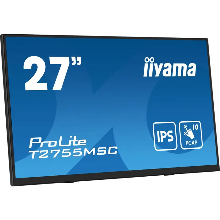 iiyama ProLite T2755MSC-B1, LED monitor - 27 - black (matt), FullHD, IPS, touchscreen