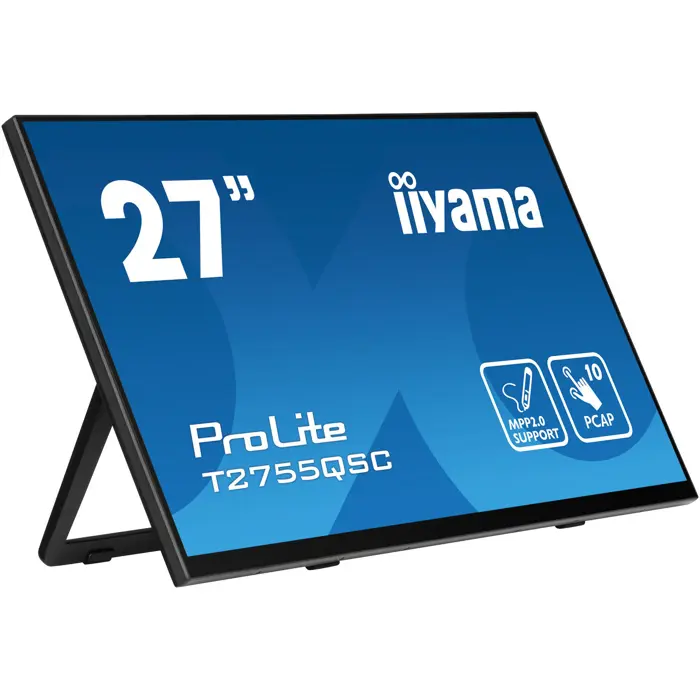 Iiyama ProLite T2755QSC-B1 (68.4 cm (27 inches), black (matt), WQHD, IPS, touchscreen, USB hub)