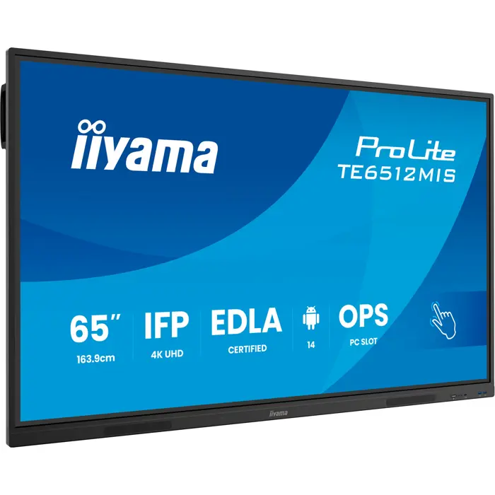 Iiyama ProLite TE6512MIS-B4AG, public display (black (matt), UltraHD/4K, VA, touchscreen)
